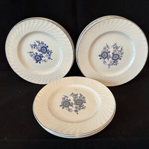Enoch-Wedgwood "Royal Blue" Tunstall England  12Bread & Butter plates 6" VTG